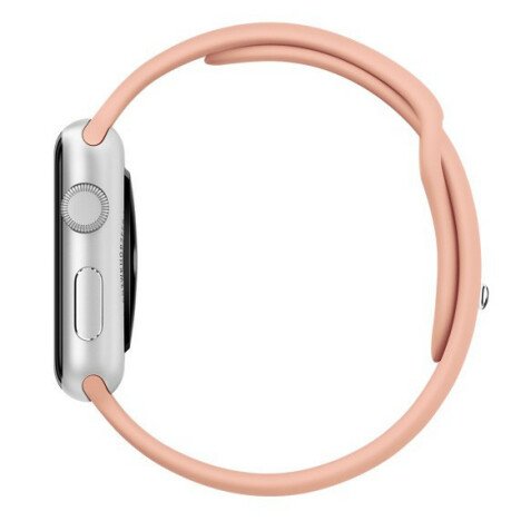 Curea iUni compatibila cu Apple Watch 1/2/3/4/5/6/7, 44mm, Silicon, Vintage Rose